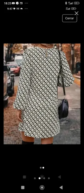 Vestido suelto estampado geométrico