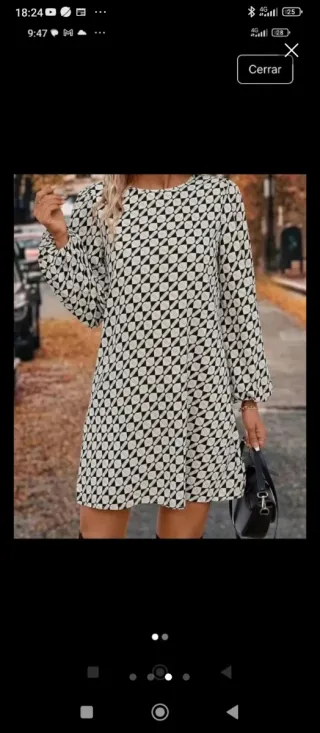 Vestido suelto estampado geométrico