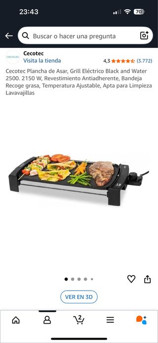 Cecotec Plancha Grill Eléctrico 2150W