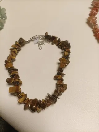 Pulseras Piedras Naturales Chips Cierre Metálico