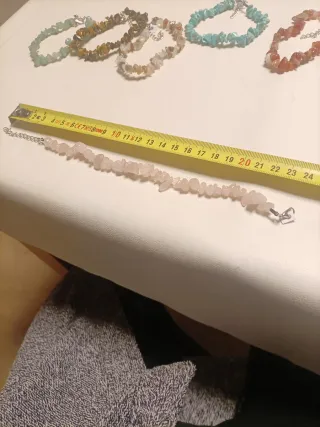 Pulseras Piedras Naturales Chips Cierre Metálico