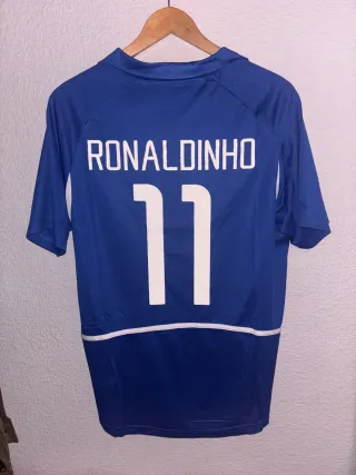 Camiseta Retro Fútbol Brasil Ronaldinho 2002 XL