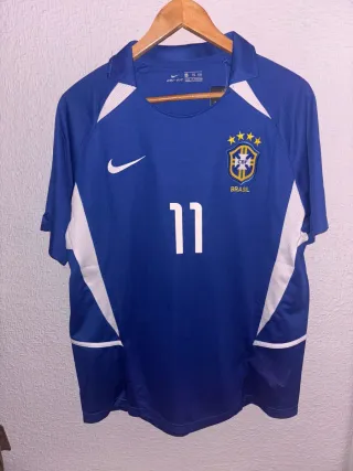Camiseta Retro Fútbol Brasil Ronaldinho 2002 XL