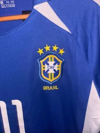Camiseta Retro Fútbol Brasil Ronaldinho 2002 XL