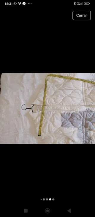 Abrigo acolchado blanco Mango