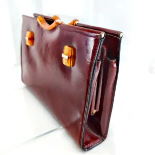 Pochette vintage pelle e bachelite