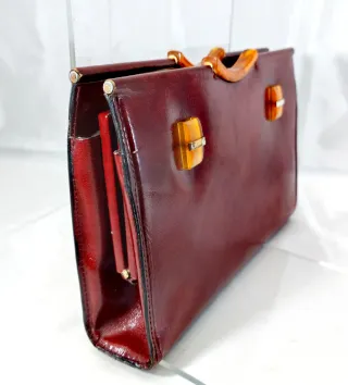 Pochette vintage pelle e bachelite