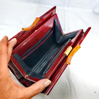 Pochette vintage pelle e bachelite