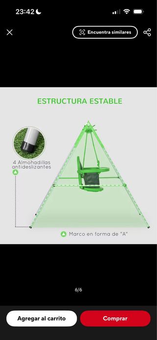 Columpio infantil para bebé, de acero