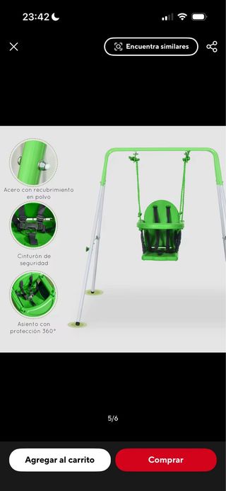 Columpio infantil para bebé, de acero