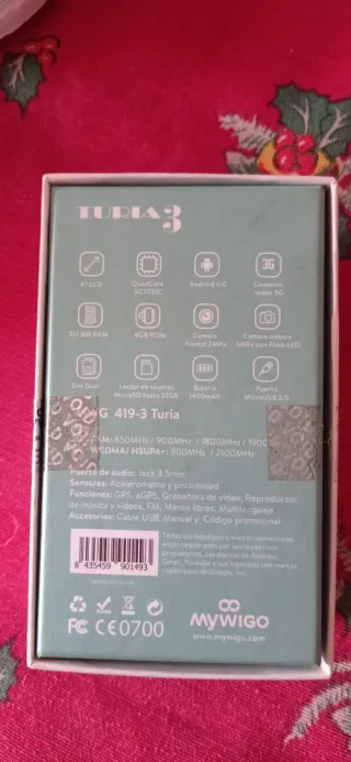 Telefono cellulare Mywigo MWG 419-3 Nero