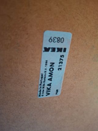 Mesa Ikea madera y metal