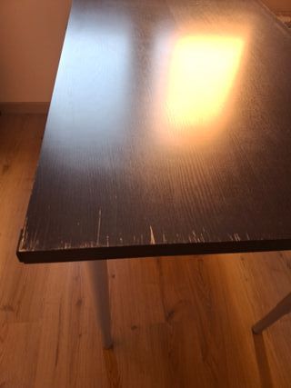 Mesa Ikea madera y metal