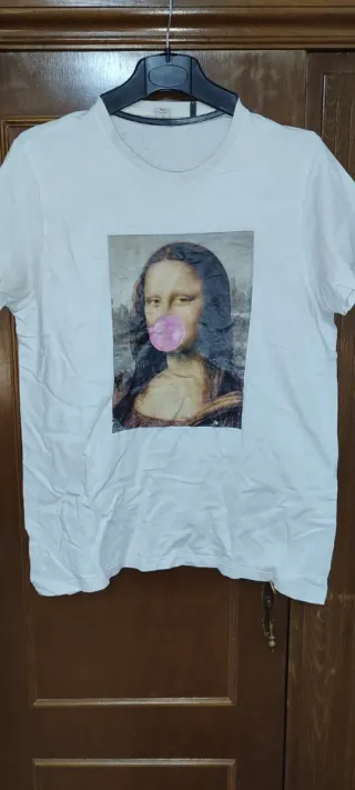 Camiseta Blanca Mona Lisa con Chicle