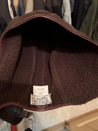 Gorro Hermes Aviación Caballo Moto Marrón.
