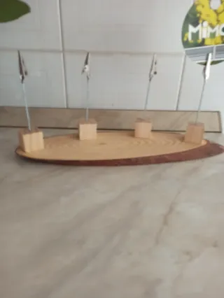 Portafoto in legno con clip