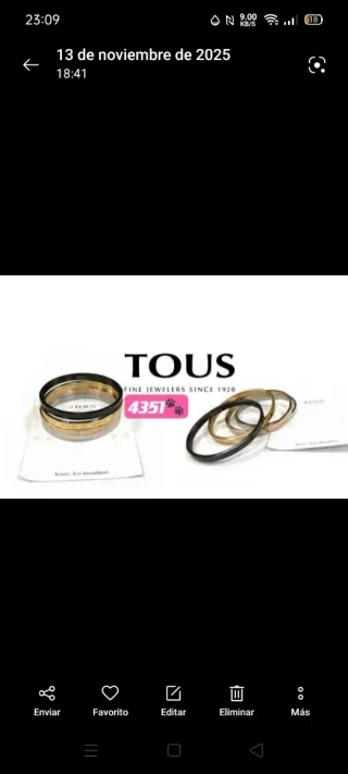 4 Pulseras Tous Acero Inoxidable