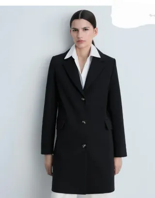 Abrigo Mango Negro nuevo sin estrenar