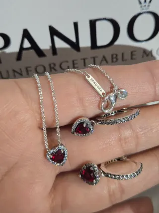 Conjunto  Corazón Plata