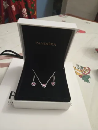 Conjunto  Corazón Plata