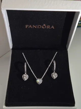 Conjunto  Corazón Plata