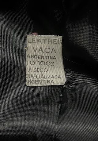 Chaqueta Cuero Mujer Argentina Negra