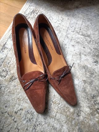 Zapatos Balenciaga Ante Marrón Talla 38