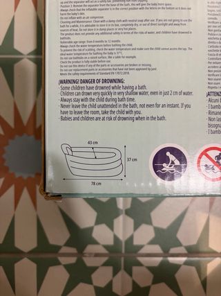 Bañera hinchable Jané bebé portátil