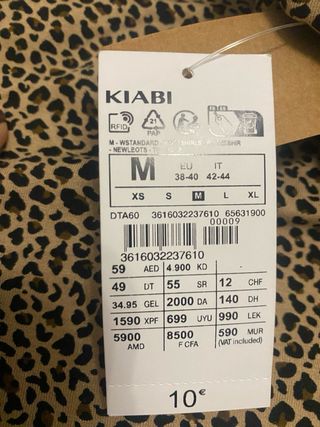 Jersey cuello alto estampado leopardo