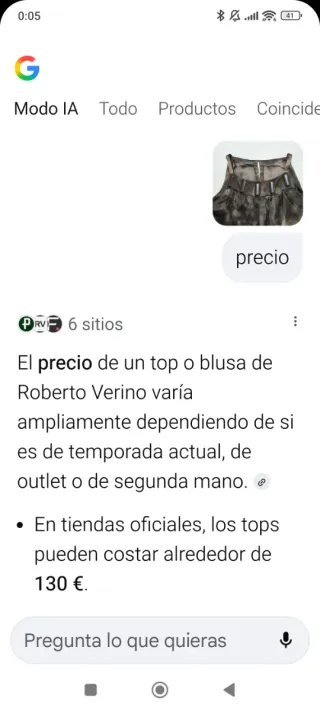 Blusa Roberto Verino Talla L