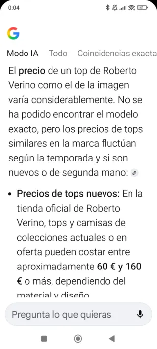 Blusa Roberto Verino Talla L