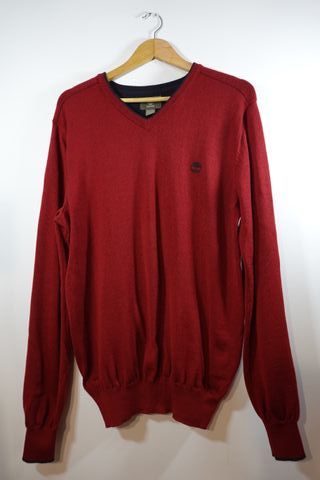 Jersey Timberland V-Neck Rojo Talla L