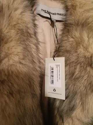 Abrigo Piel Sintética The Ragged Priest Beige Tall