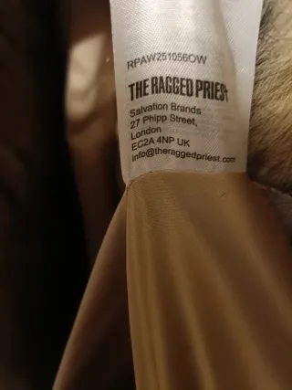 Abrigo Piel Sintética The Ragged Priest Beige Tall