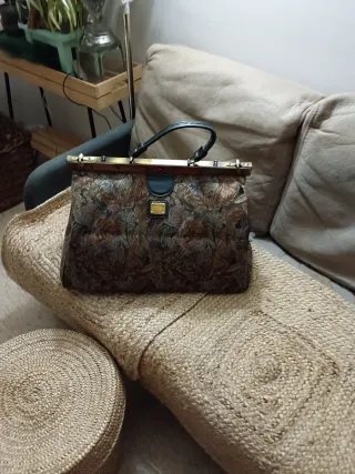 Bolso vintage textil multicolor