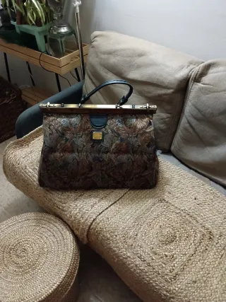 Bolso vintage textil multicolor