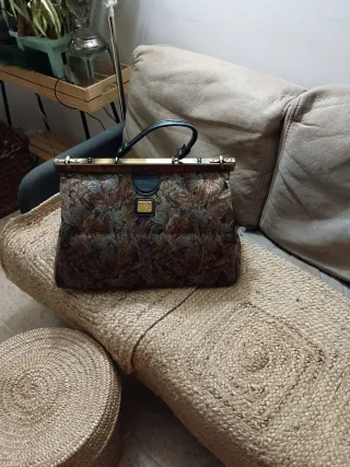 Bolso vintage textil multicolor