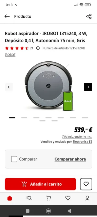 Robot aspirador iRobot Roomba