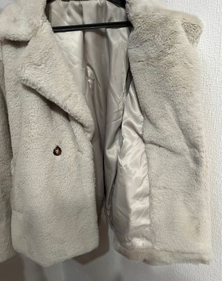 Chaquetón 20 pelo beige mujer T.42 XL