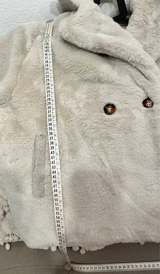 Chaquetón 20 pelo beige mujer T.42 XL
