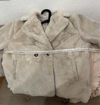 Chaquetón 20 pelo beige mujer T.42 XL