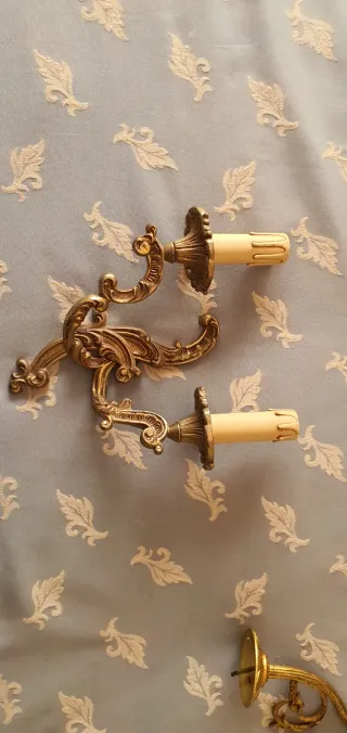 Aplique de bronce de pared estilo Luis XV