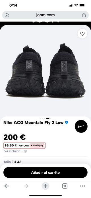 Zapatilla Nike ACG Mountain Fly 2 Low Negra