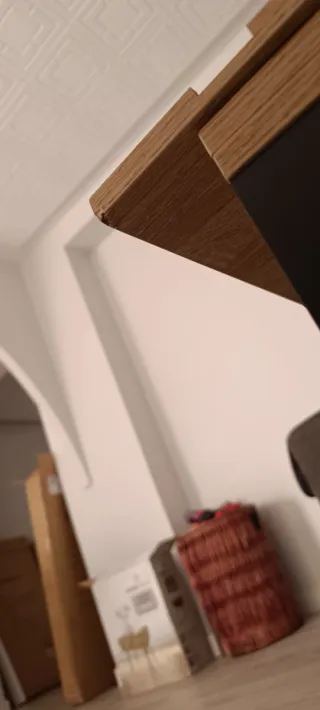 Mesa centro elevable roble y negra