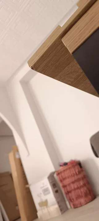 Mesa centro elevable roble y negra