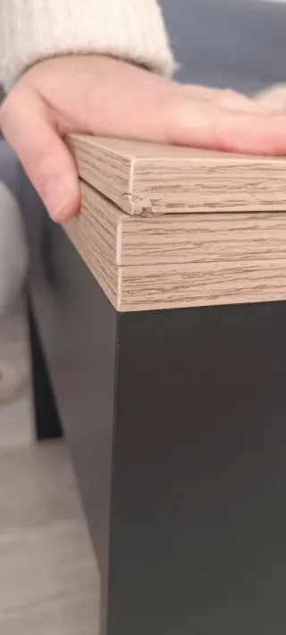 Mesa centro elevable roble y negra