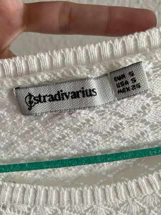Jersey Stradivarius Hilo Blanco Talla S