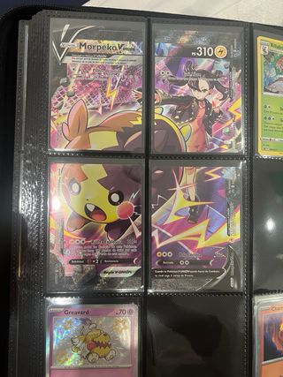 4 Cartas Pokémon Morpeko V-UNION y Roxi