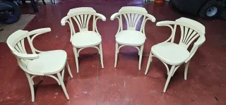 Sillas de madera estilo vintage (4 unidades)