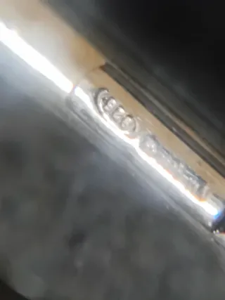 Gargantilla Plata Antigua con Flecos Dorados y Pla